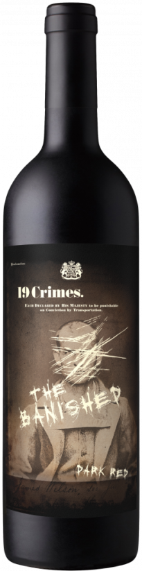 19 Crimes, The Banished, Dark Red, 2021 červené víno, Austrálie 13,5% 0,75 l