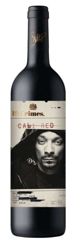 19 CRIMES,  Snoop Dogg CALI RED, červené víno, USA 13,5% 0,75 l