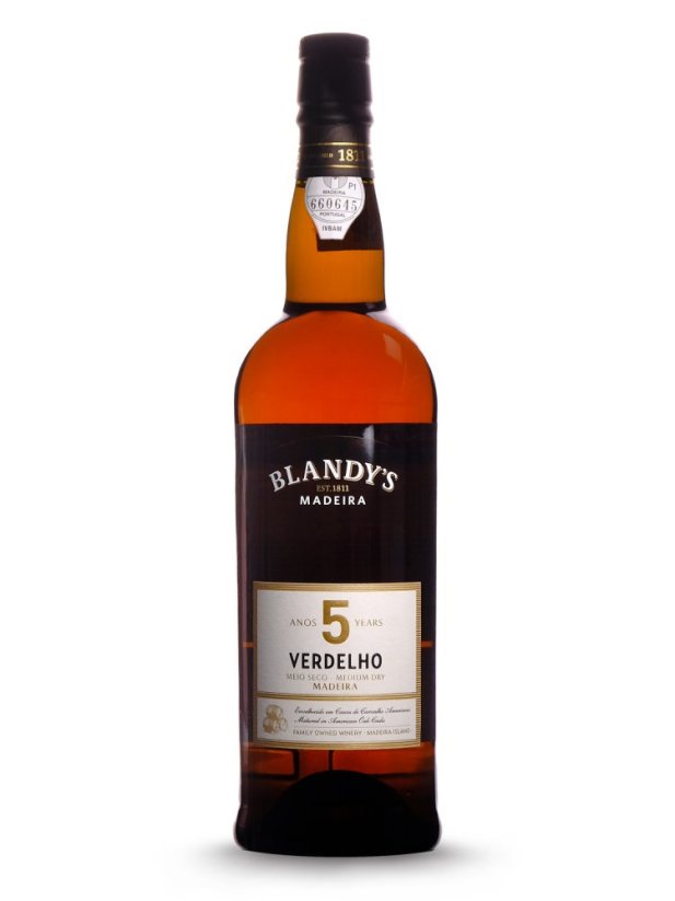 Blandy's, Madeira, Verdelho, Medium Dry, 5 let, fortifikované víno, 19% 0,75 l