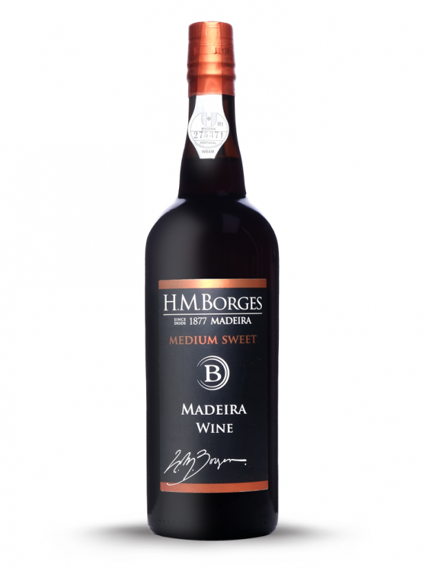 H.M. Borges, Madeira 3 roky, medium sweet (polosladké), likérové víno 0,75l