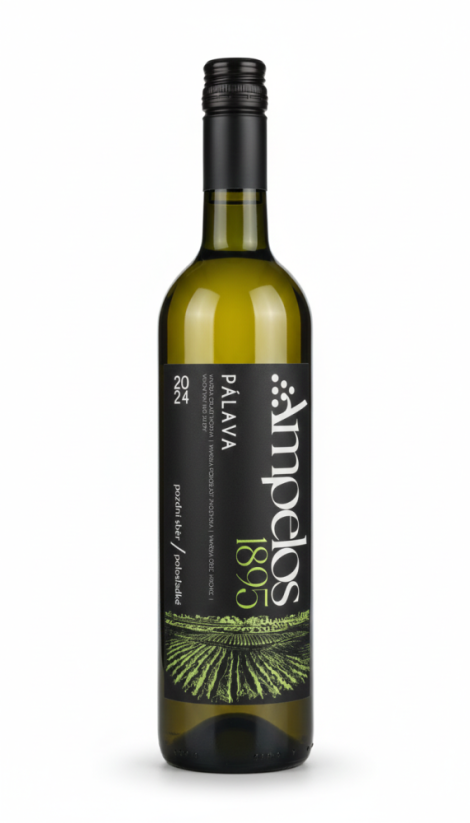 Ampelos, Pálava 2024, pozdní sběr, polosladké, 11,5% 0,75 l