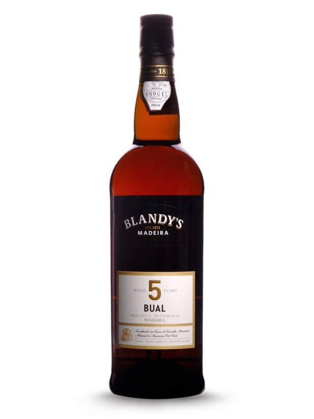 Blandy's, Madeira, Bual, Medium Rich, 5 let, fortifikované víno, Portugalsko 19% 0,75 l