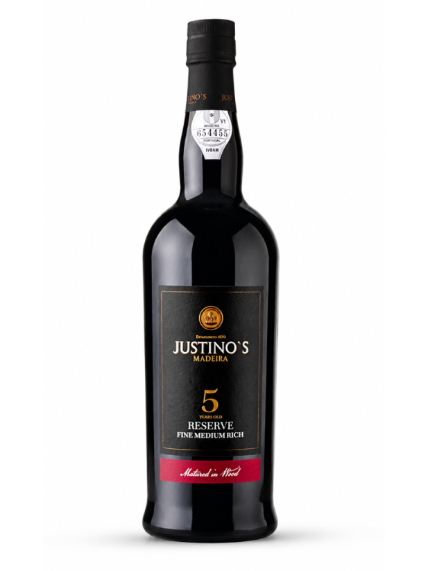Justino´s  Madeira 5 let, Medium Sweet (polosladké), fortifikované víno 19% 0,75 l