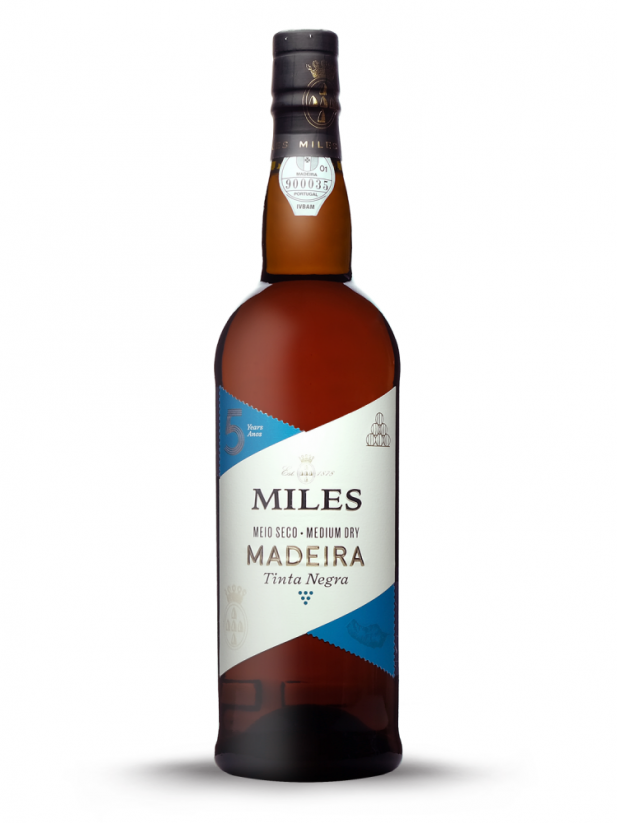 Miles Madeira, Tinta Negra, 5 let, Medium dry (polosuché), likérové víno 0,75l